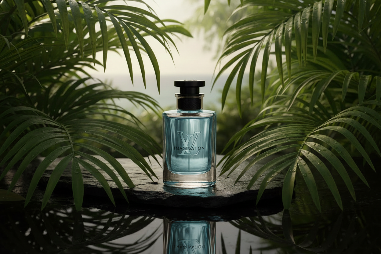 Louis Vuitton Imagination - Blue Tint with Palm Leaves